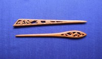 peach wood hair sticks